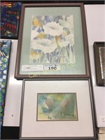LOT OF 2 FRAMED WATERCOLORS