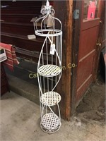 VINTAGE WHITE PLANT STAND
