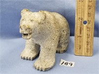 4" carved soapstone bear           (3)