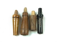 Four Vintage Wooden Calls