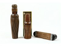 Three Vintage Wooden Calls
