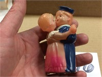 VINTAGE CELLULOID NAVY MAN & WOMAN WIND-UP TOY