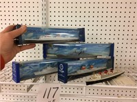 5 - DIECAST SHIP MODELS BY MINIC TOYS