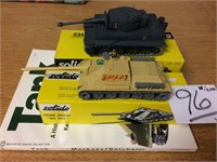 2 - DIECAST TANK MODELS BY SOLIDO & TANK BOOK