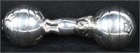 TIFFANY & CO STERLING SILVER BABY RATTLE WITH BEAR