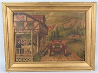 1913 VAL BLATZ BREWERY FRAMED EARLY AUTO SIGN