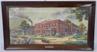 EARLY CLIPPER BELT LACER CO. FACTORY FRAMED SIGN