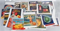 30-COLORFUL VINTAGE CAN LABELS