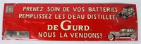 1920's FRENCH EMBOSSED BATTERY ADVERTISING SIGN