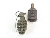 Two WWII Hand Grenades US & Japanese