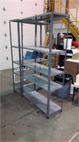 METAL SHELVING, 75.5" H X 42" W X 16" D