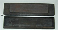 Large sharpening stone in 2-piece wooden box