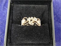 ROSE GOLD PLATED W/CZ LADIES RING