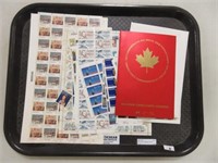 TRAY: ASST. CANADIAN STAMP SHEETS & BLOCKS