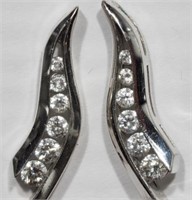 14kt White Gold 12 Diamond  Earrings