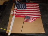 9 American Flags, 13" x 17"