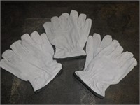 3 Pairs of Insulated Leather Gloves, New