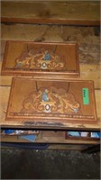 PAIR OF INLAID WOOD PICTURES