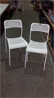 PAIR OF STACKING CHAIRS
