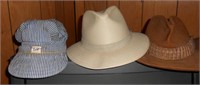 3 Vtg Men's Hats-Lee, Stetson, Country Gentleman