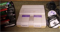 Retro Super Nintendo Game Console & 4 Games