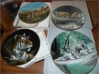 5  Wild Cats Collector Plates-Lepords/Tigers