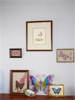 (7) Butterfly Wall Hangings