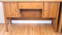 Oak Desk With Drawer & Side Doors