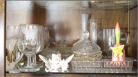 Butterfly Stemware, Footed Glass Covered Dish...