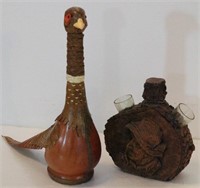 Leather Covered Turkey Decanter-Made in Italy...