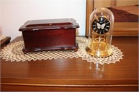 Wood Music/Ring Box & HERMLE Anniversary Clock