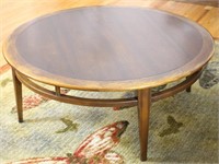 Mid Century Round Wood Coffee Table
