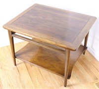 Mid Century 2-Tier Wood Side Table