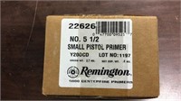 Remington primers, 5 1/2 small pistol