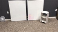 2 dry erase boards and small stand