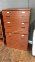 4 drawer wood lateral file