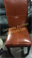 Single leather chair with mirror and lamp