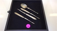 SILVER PLATED NUT PICKS & SPOON