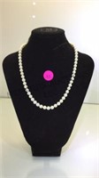 14K CLASP ON 7MM PEARL KNOTTED NECKLACE