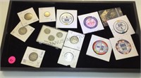 COIN & TOKEN LOT INCLUDING 1943 STEEL CENTS