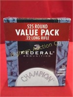 Ammo: .22LR Federal 525 Rounds in Lot