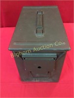 Metal Ammo Box Approx. 7" x 12 3/4" x 8 3/4" tall