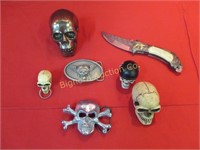 Skulls: Belt Buckle Key Chain