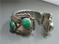 Navajo Watch Band: Custom Made Sterling Silver