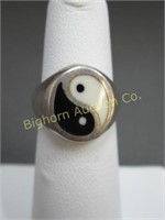Ring Size 5.5 Ying Yang Sterling Silver