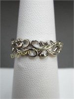 Filigree Band Size 7.75 Sterling Silver