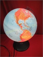 Illuminated World Globe Approx. 12" diameter