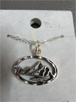 New Sterling Silver Tetons Pendant & Chain