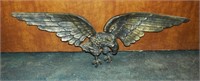 Large 46" Antique Brass Eagle Wall Display