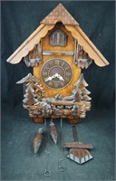 Genuine 20" Polished Wood Cuckoo Electronic Clock